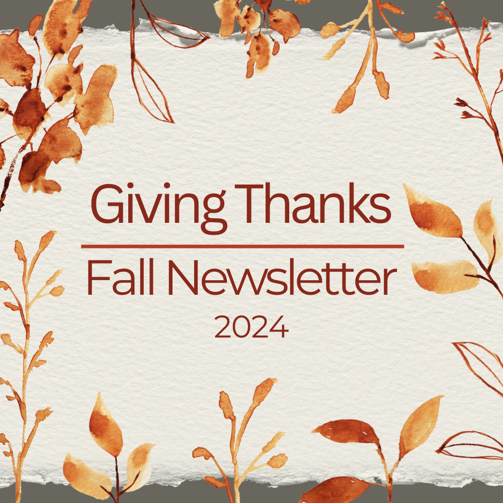 Giving Tuesday Giving Thanks Newsletter